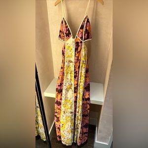 Anthropologie Significant Other Ana Maxi Dress Size 12 NWT Floral Mix 100%Cotton